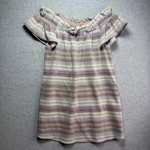 Anthropology Corey Lynn Calter Dress Small Oversized Stripes Off Shoulder